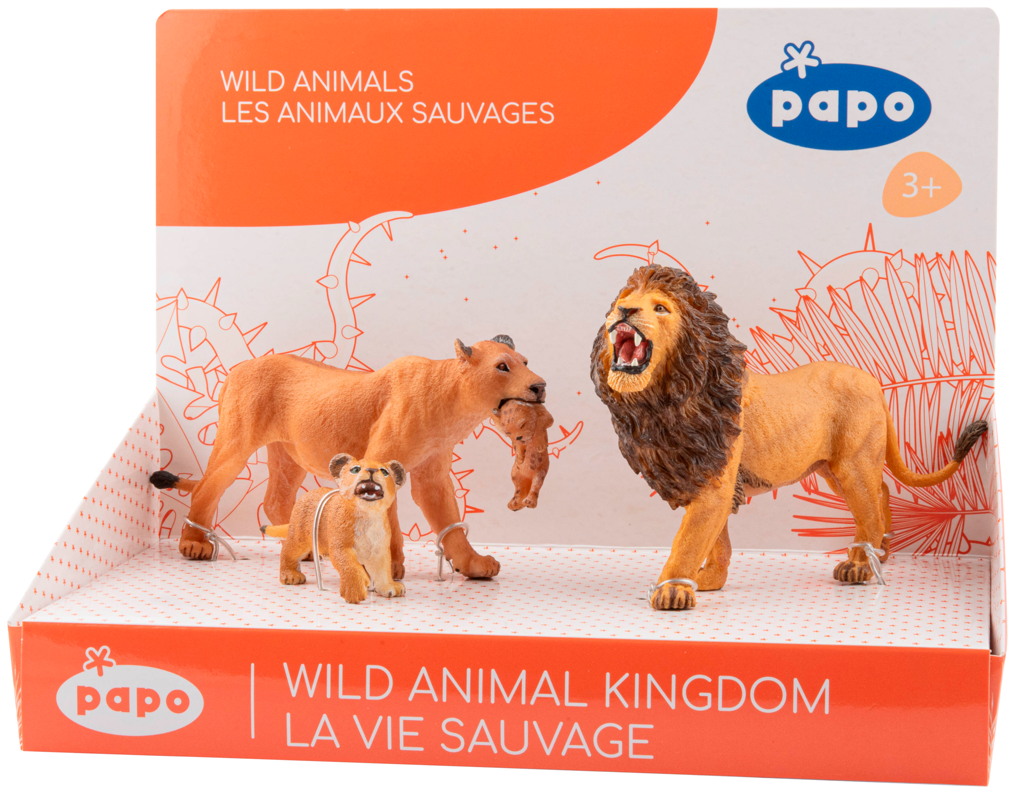 PAPO 1. COFFRET LES ANIMAUX SAUVAGES LIONS 
2. COFFRET LES ANIMAUX SAUVAGES TIGRES code EAN 3465000800123 