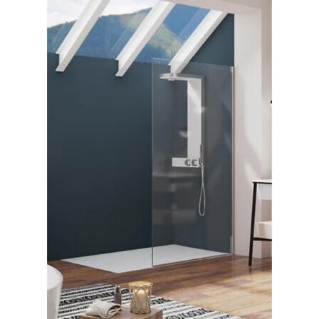 KINEDO Paroi de douche Alpha Solo Chromé Transp...