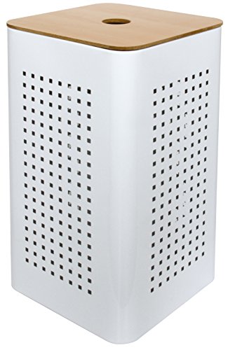 Gelco 707540 WHITE Panier à linge Métal/Bois Bl...