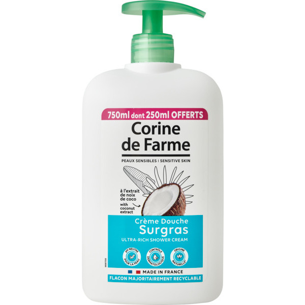  Gel Douche Soin Surgras À La Noix De Coco Corine De Farme code EAN 3468080411470 