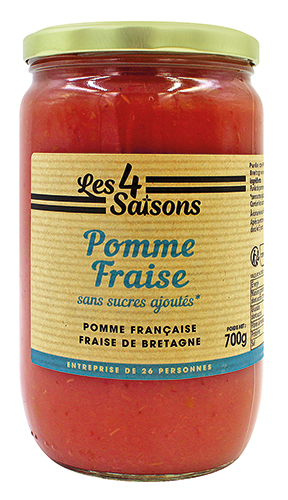 PURÉE POMME FRAISE SANS SUCRES AJOUTÉS