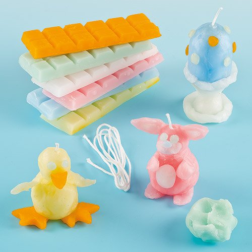 Kit Création Bougies Couleur Pastel (6 par bloc...