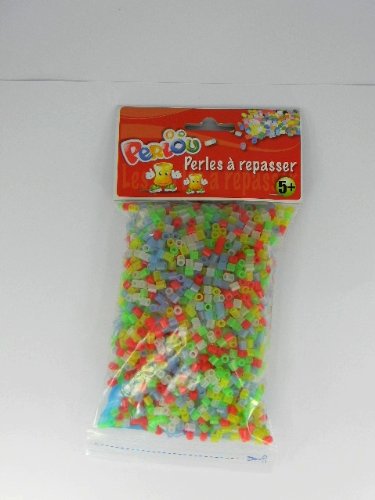 Perlou DTM - Sachet de 3000 perles à repasser, couleurs transparentes assorties 3471057311055 (3471057311055)