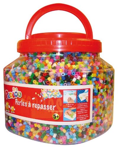 Mini Perlou - 2000 Perles à Repasser Rose Transparent - 4