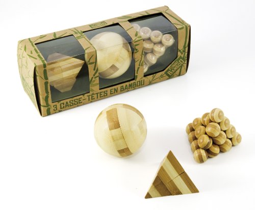 - cb1001 - 3 casse-têtes en bambou