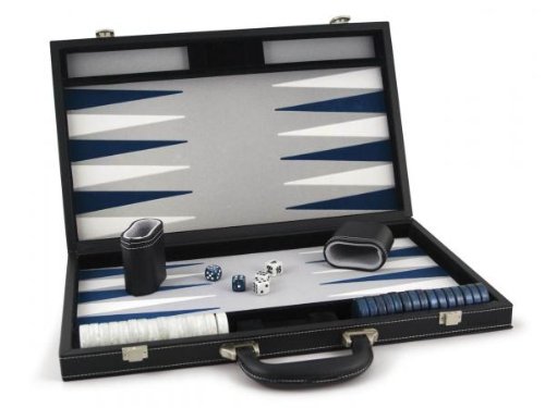 - 529421 - echecs - backgammon façon cuir noir ...