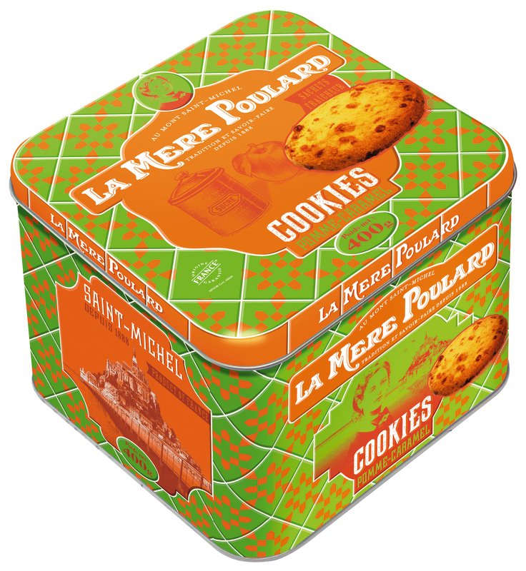 COFFRET FER DÉCOR FAÏENCE COOKIES POMME CARAMEL...