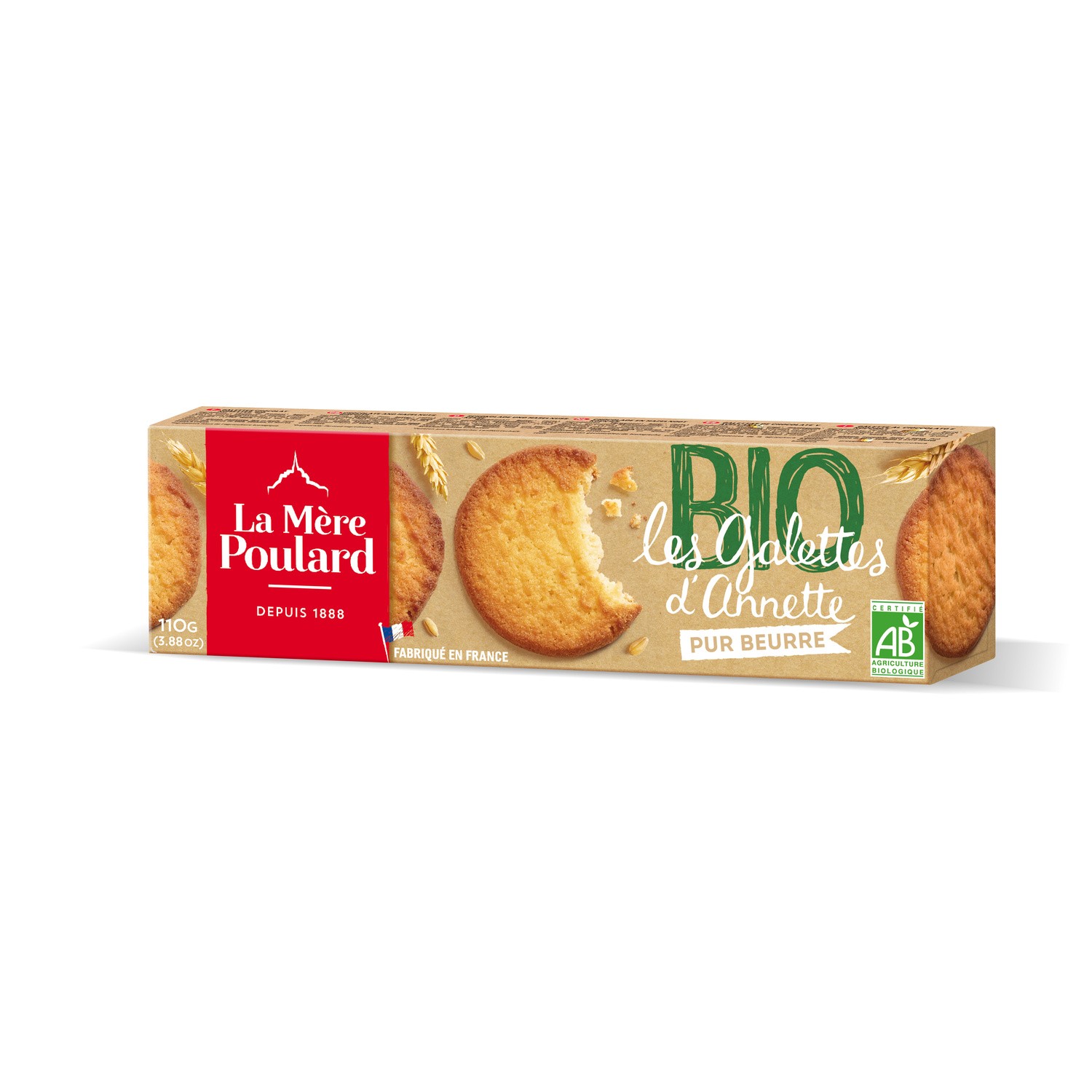 MERE POULARD Galettes d'Annette pur beurre Bio LA MERE POULARD code EAN 3472860406488 