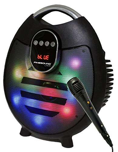 Finesound Enceinte mobile LEDS Karaoké micro inclus - Bluetooth avec ports USB et SD 3473370010554 (3473370010554)