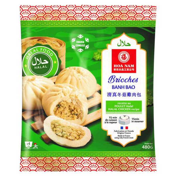 Brioches Banh Bao Halal surgelées