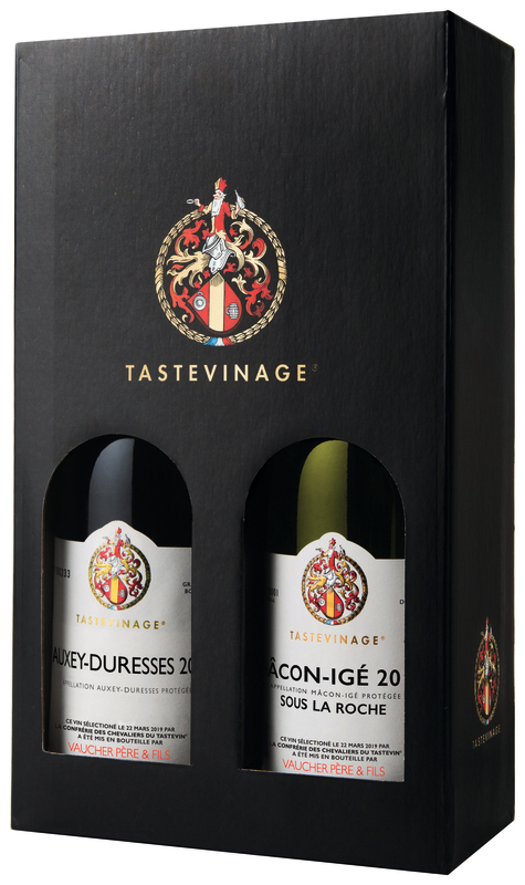 Vaucher Père et Fils COFFRET TASTEVINÉ AOP AUXEY-DURESSES ROUGE ET AOP MÂCON-IGÉ BLANC Vaucher Père et Fils code EAN 3477605308041 