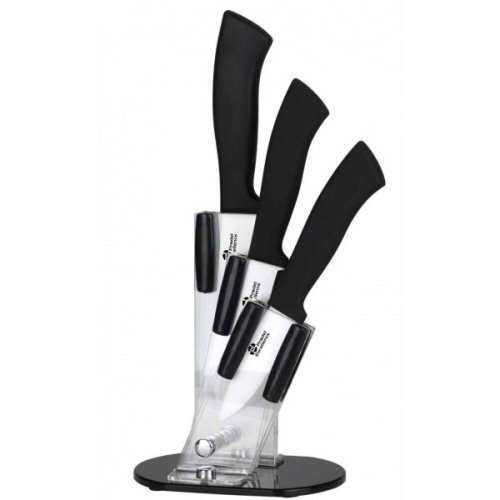 Bl003 bloc plexi de 3 couteaux lame céramique