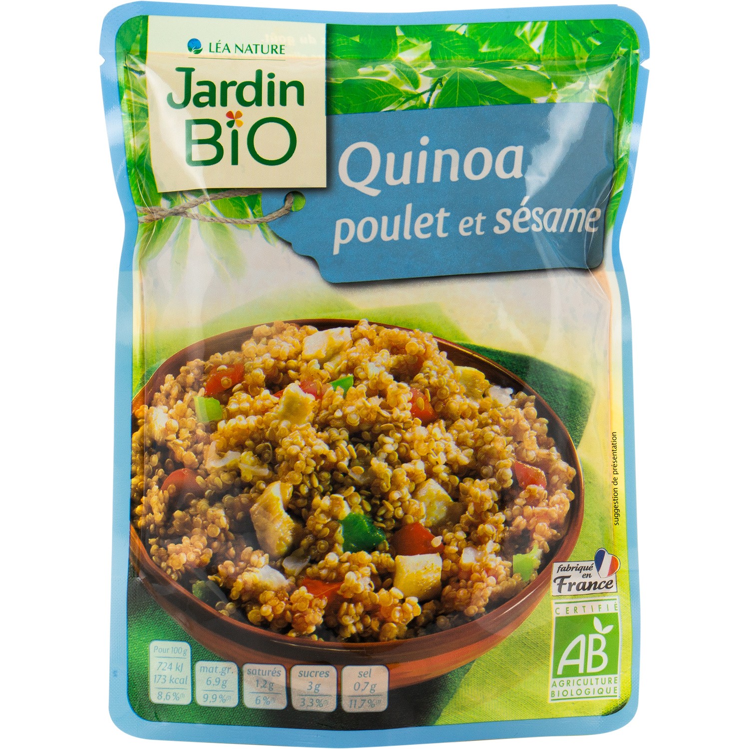 Plat cuisiné quinoa poulet sésame JARDIN BIO'LO...