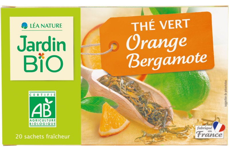 THÉ VERT BIO ORANGE BERGAMOTE Jardin bio