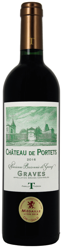 Château de Portets Graves 2016 AOP rouge code EAN 3480331164010 