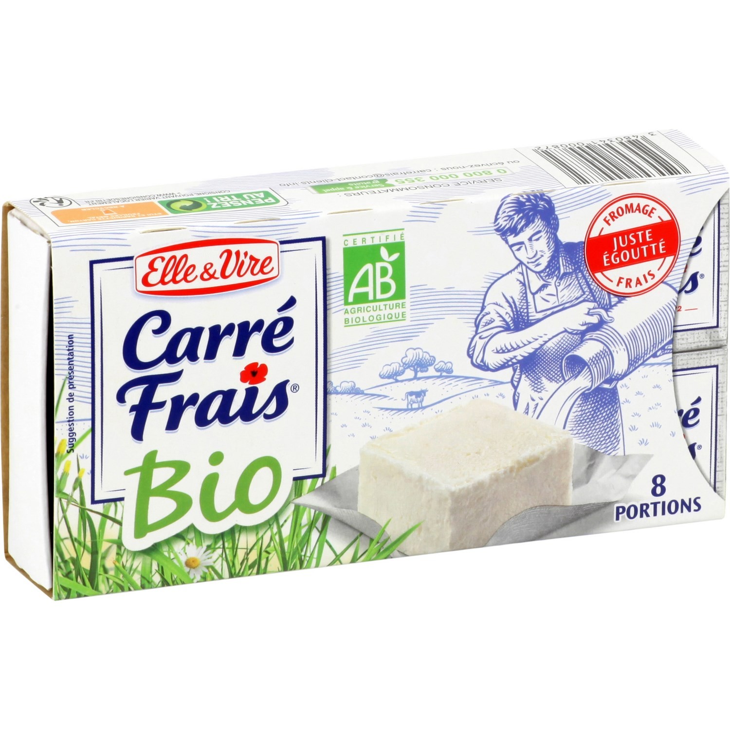 Fromage à tartiner nature Bio CARRE FRAIS 3480341000872 CARRE FRAIS