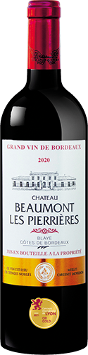  BLAYE CÔTES DE BORDEAUX AOP 2020 “CHÂTEAU BEAUMONT LES PIERRIÈRES” code EAN 3480520196587 