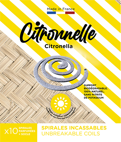 10 SPIRALES CITRONNELLE