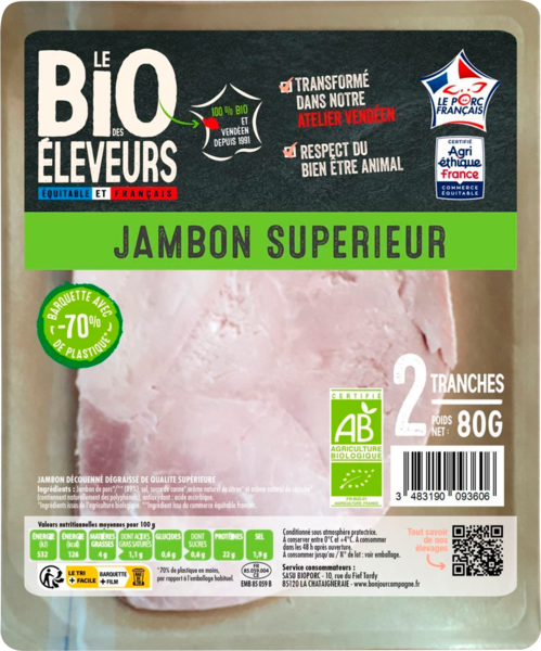 110770008 2501 - Bio Bioporc Les Eleveurs Coop Dy  code EAN 3483190093606 