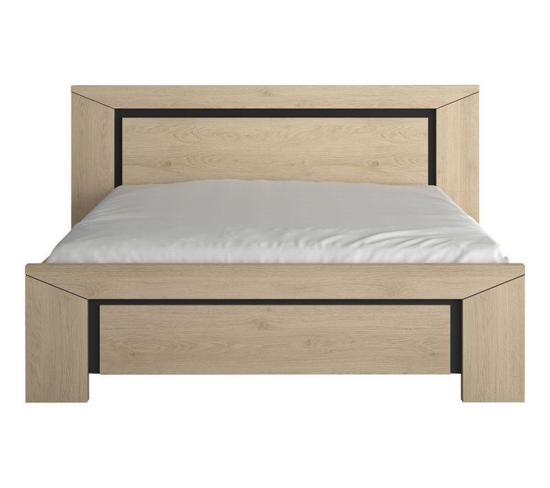  Lit 140x190 cm BRUGGES imitation châtaignier naturel code EAN 3483601129085 