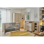 GALIPETTE Chambre TRIO Lit 70x140 Armoire 2P Commode Marcel Black  code EAN 3483601184671 