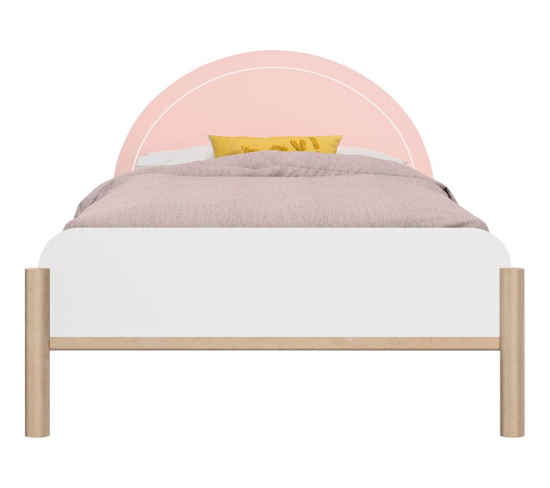  Lit 90 x 190 cm ROMY imitation chêne, rose et blanc code EAN 3483601195448 