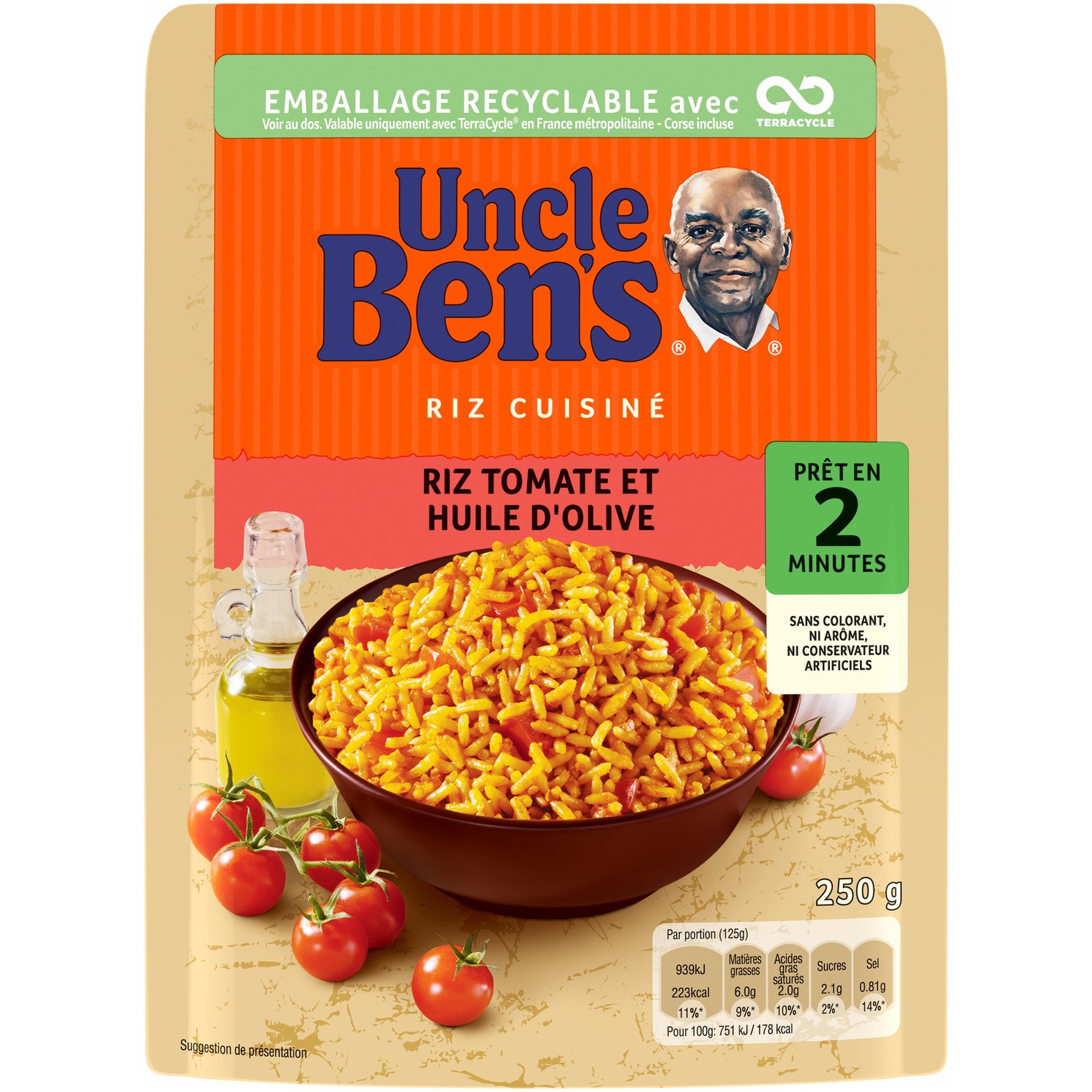 Riz tomate et huile d'olive UNCLE BEN'S