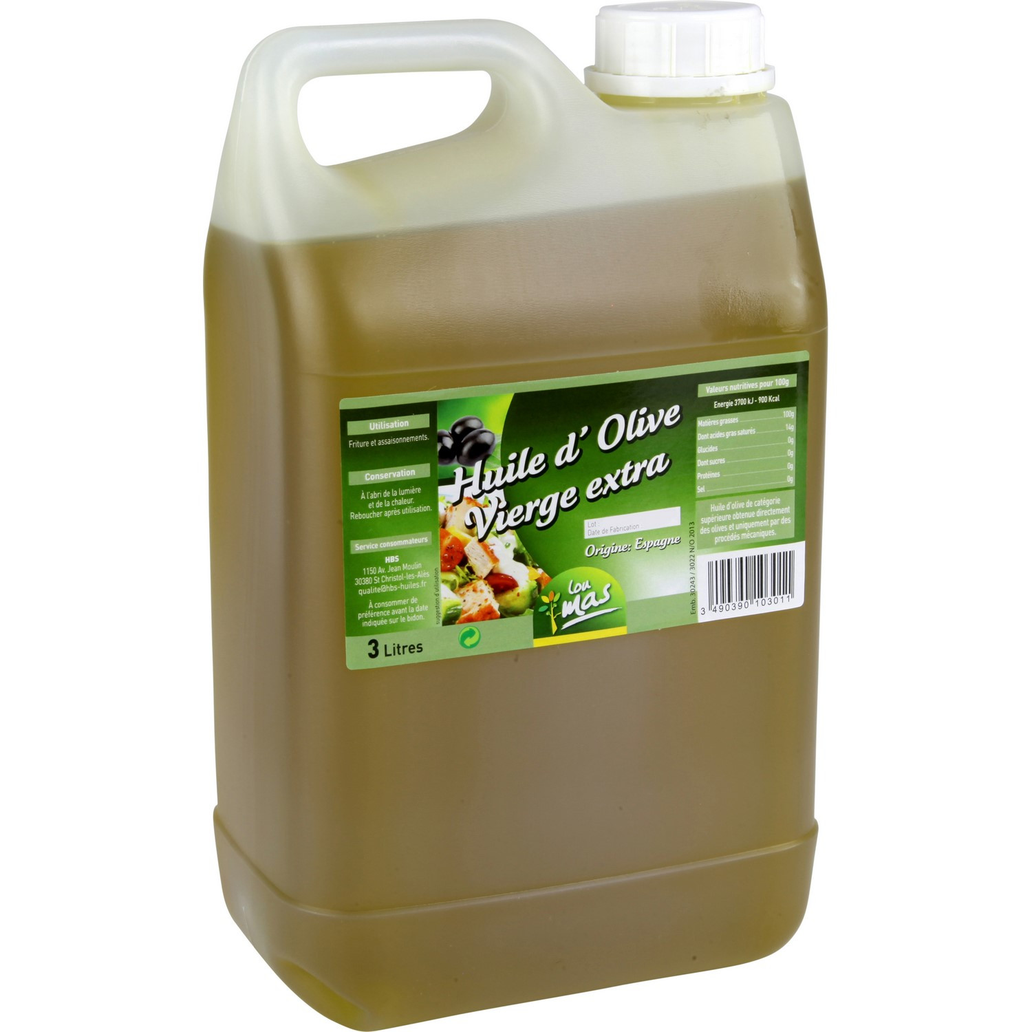 LOU MAS Huile d'olive vierge extra LOU MAS code EAN 3490390103011 
