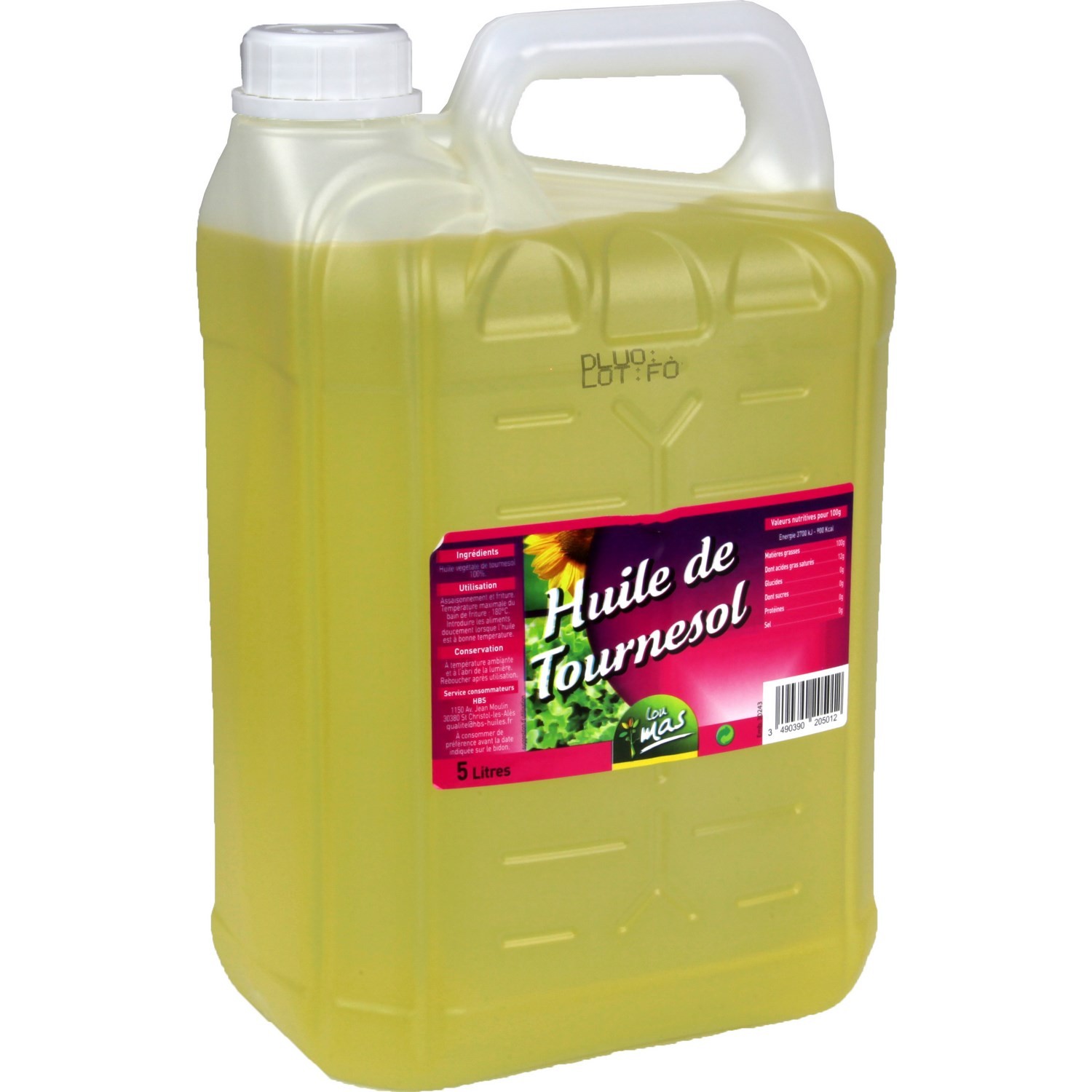 LOUMAS Huile de tournesol code EAN 3490390205012 