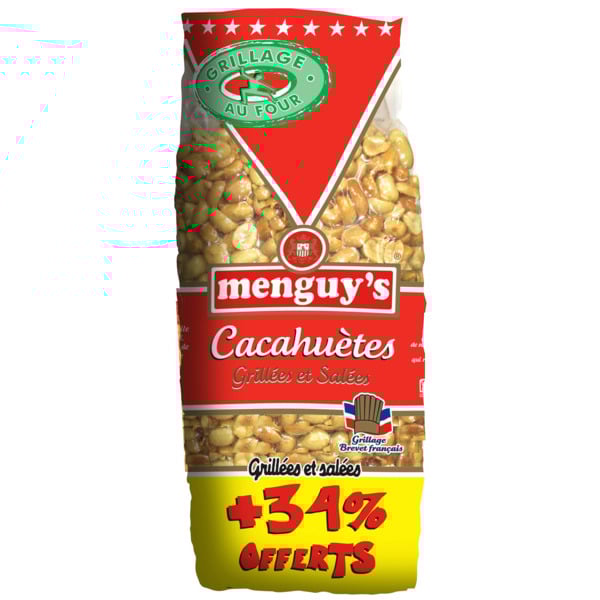  Cacahuètes Grillées Salées Menguy's code EAN 3490941207458 