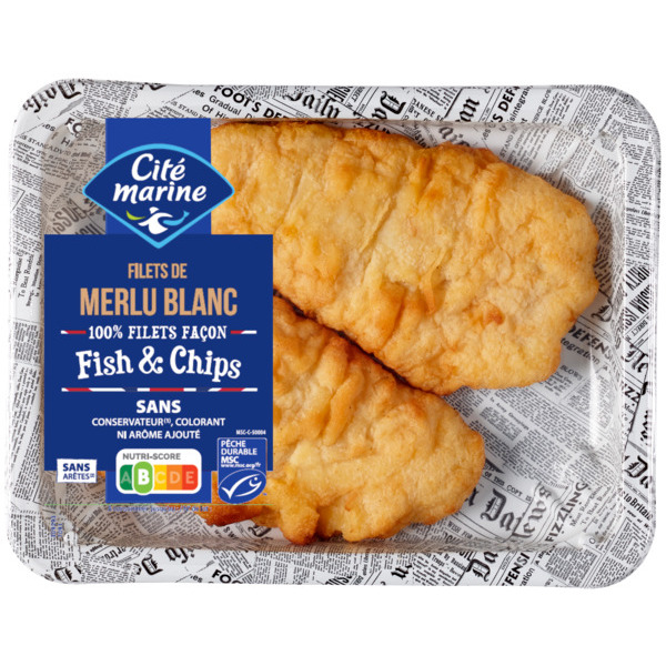 FILET DE MERLU FISH & CHIPS MSC 
