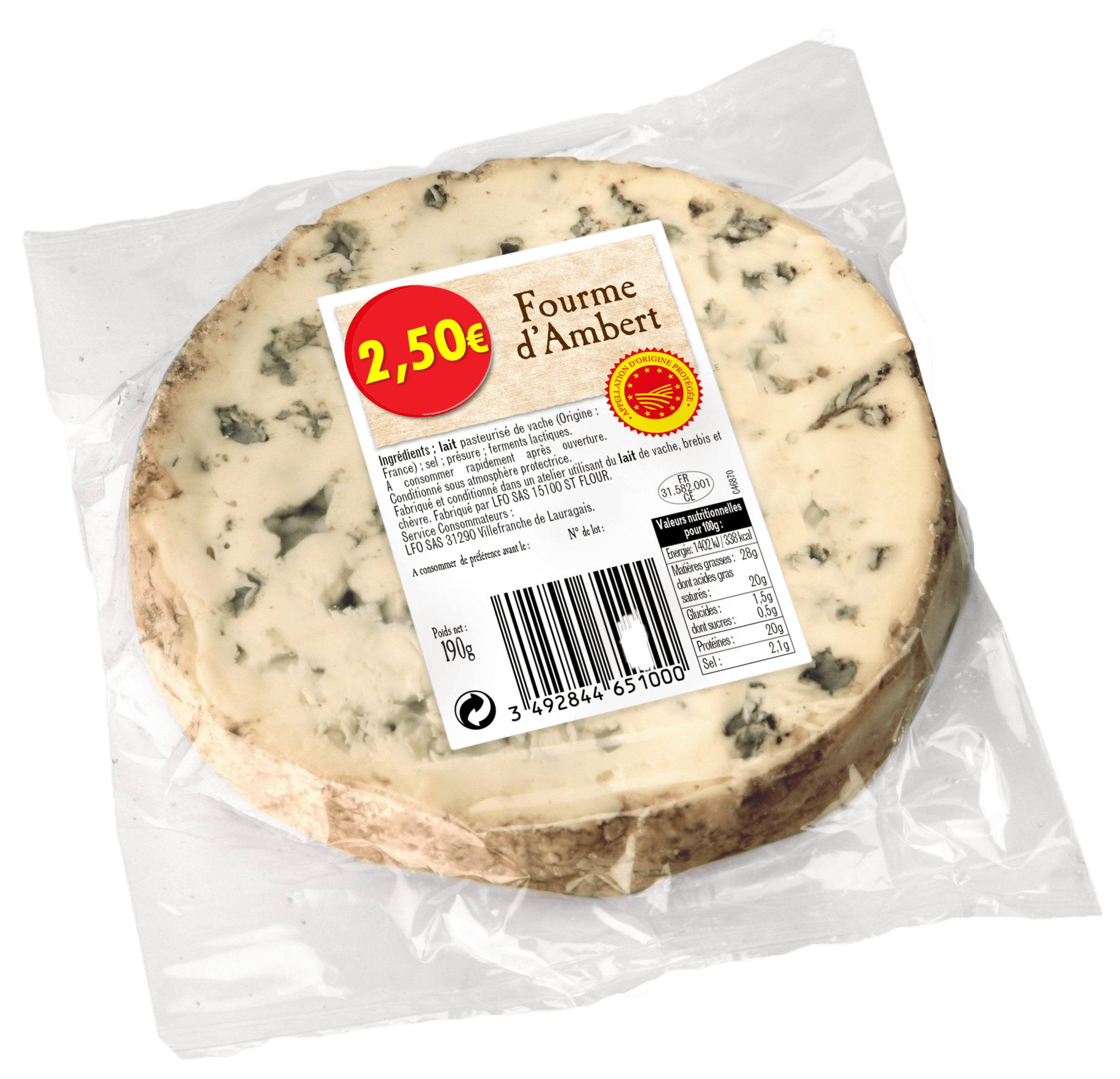 FOURME D’AMBERT AOP 20% MAT. GR. 3492844651000 