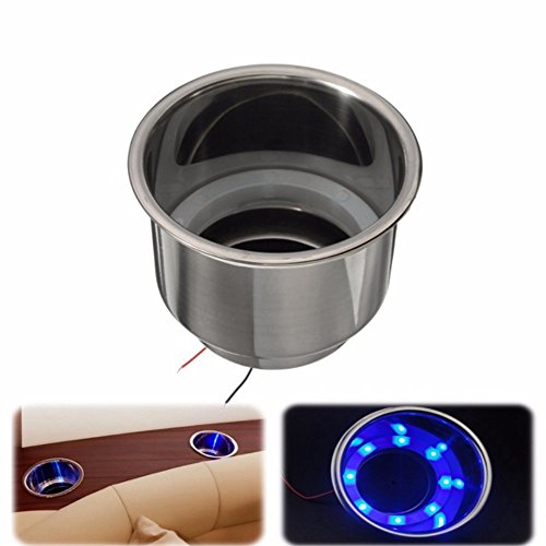 Lot de 2 Bleu 8Leds Tasse en acier inoxydable P...