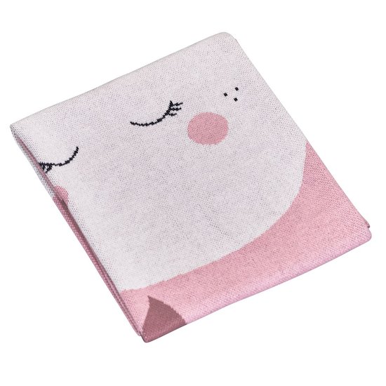  Sauthon Couverture maille Miss Fleur de Lune Rose 80x100 cm code EAN 3500760116890 