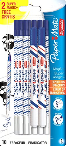 Papermate Paper Mate 1863013 Effaceur 8 Magic + 2 Super Magic Blanc/Bleu code EAN 3501178630138 