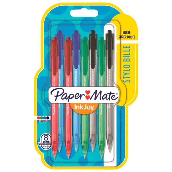  8 Stylos Inkjoy 100 Papermate code EAN 3501179563596 