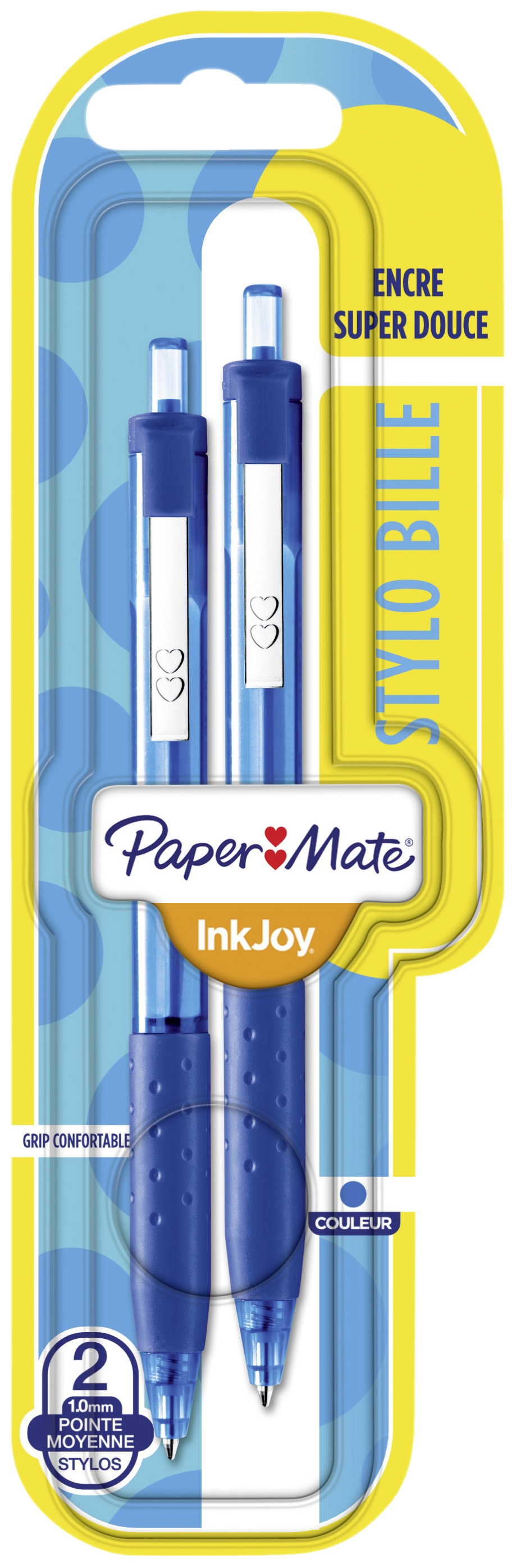 2 stylos bille rétractable 