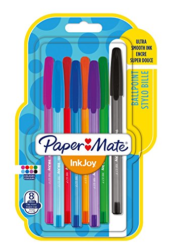 Paper Mate InkJoy 100 CAP Lot de 8 Stylos bille...