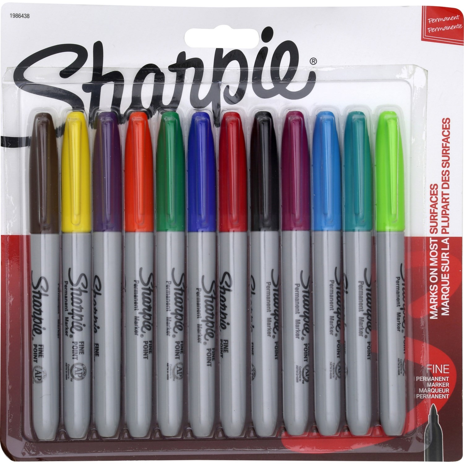 Marqueurs permanents couleurs assorties SHARPIE