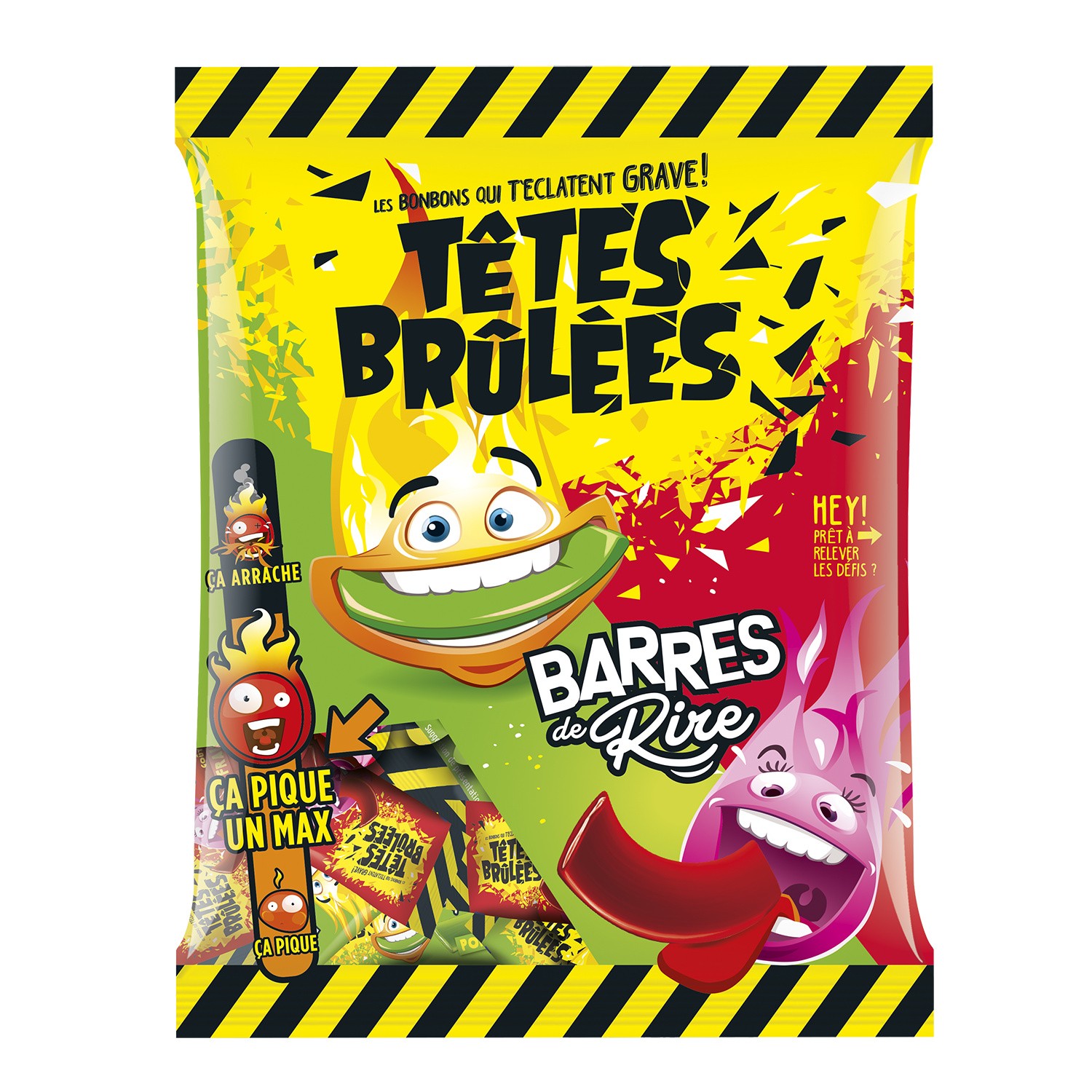 Bonbons pomme fraise TETES BRULEES