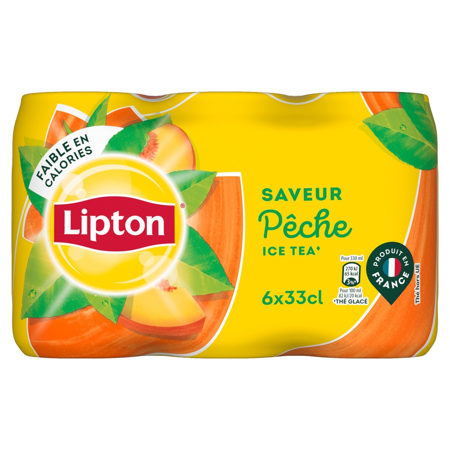 Boisson au thé glacé pêche Ice Tea LIPTON