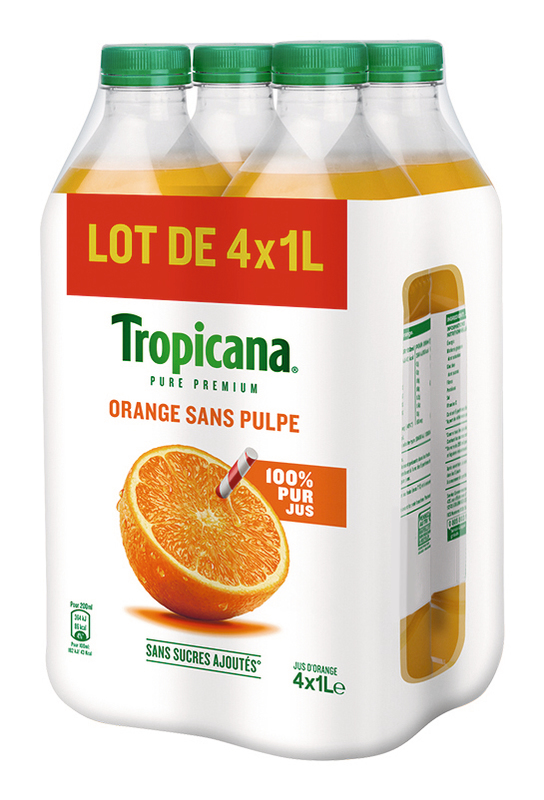 PUR JUS D'ORANGE SANS PULPE TROPICANA