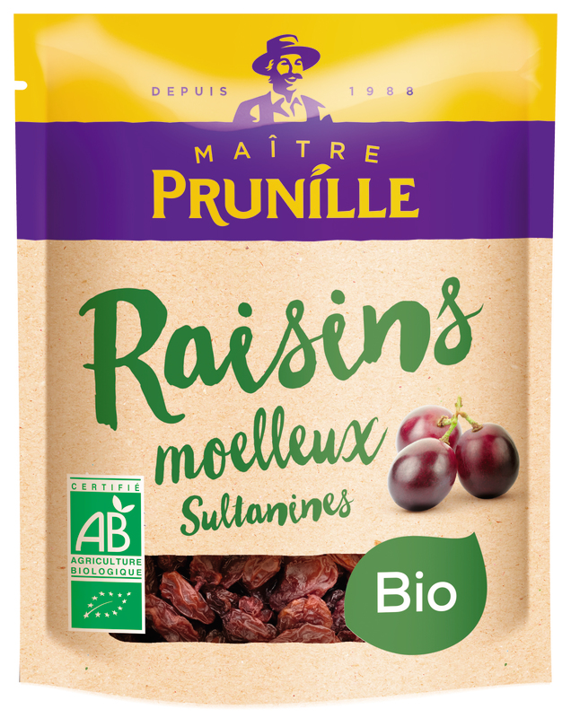 RAISINS MOELLEUX SULTANINE BIO Maître prunille 3502490011957 Maître prunille RAISINS MOELLEUX SULTANINE BIO Maître prunille 3502490011957 Maître prunille