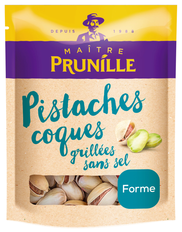 PISTACHES COQUE GRILLÉES SANS SEL Maître Prunille