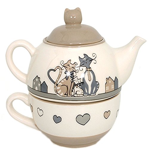 Petite Théière solitaire Chats Amoureux