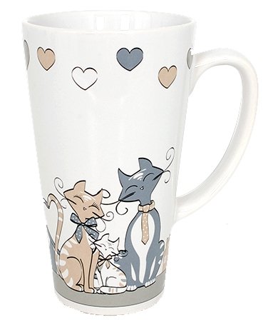 Grand mug décoré - Motif chats Kidcat - 15 cm