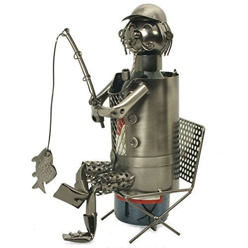 Porte bouteille design et original - Pêcheur as...