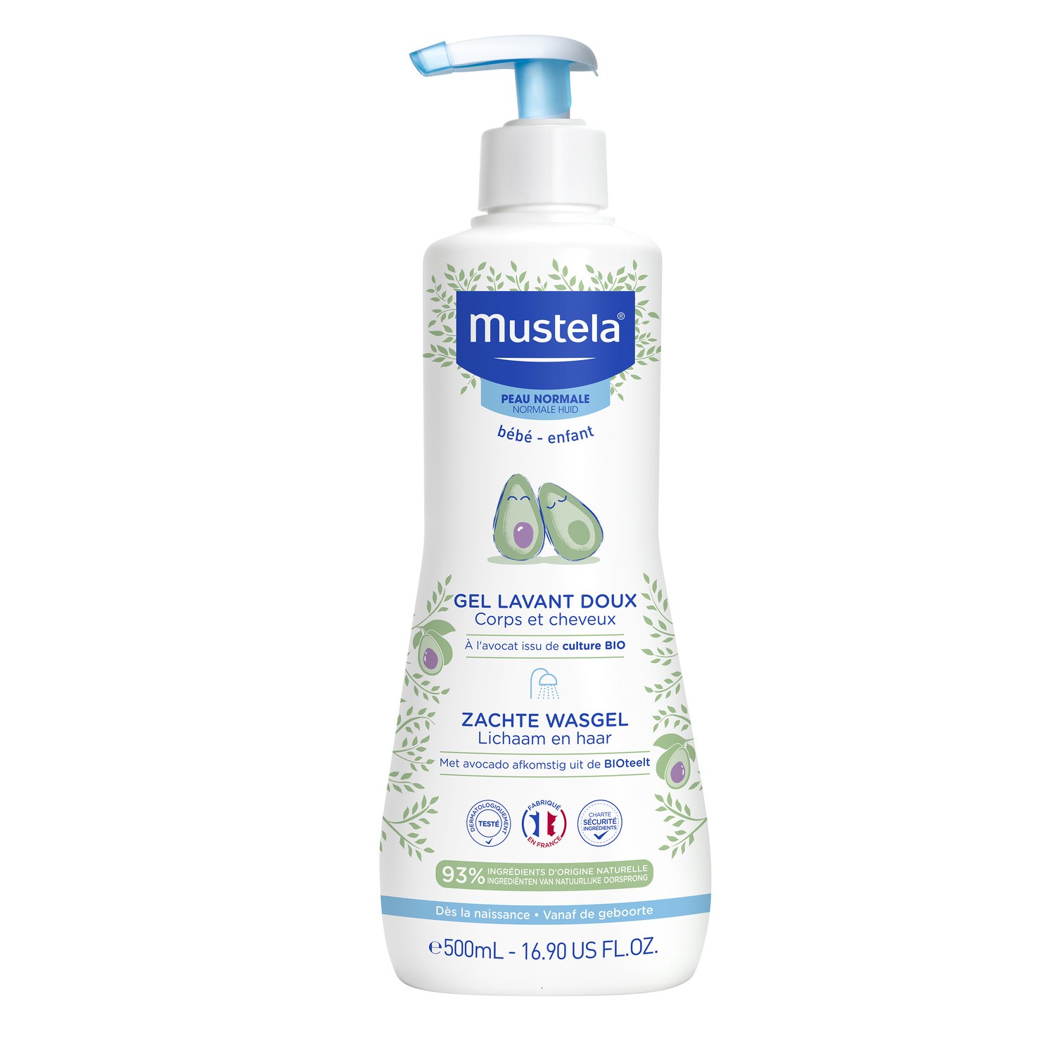Gel lavant bébé doux corps/cheveux MUSTELA
