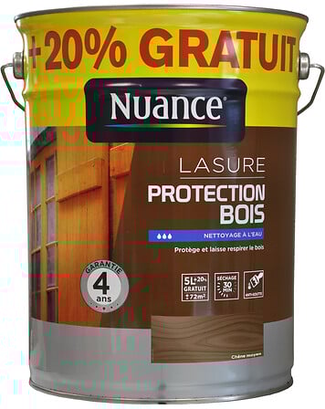 NUANCE Lasure Protection bois - Chêne moyen - 5...