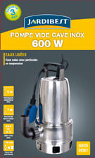 JARDIBEST JARDIBEST Pompe vide-cave à grand débit - Inox - 600W code EAN 3505391002604 